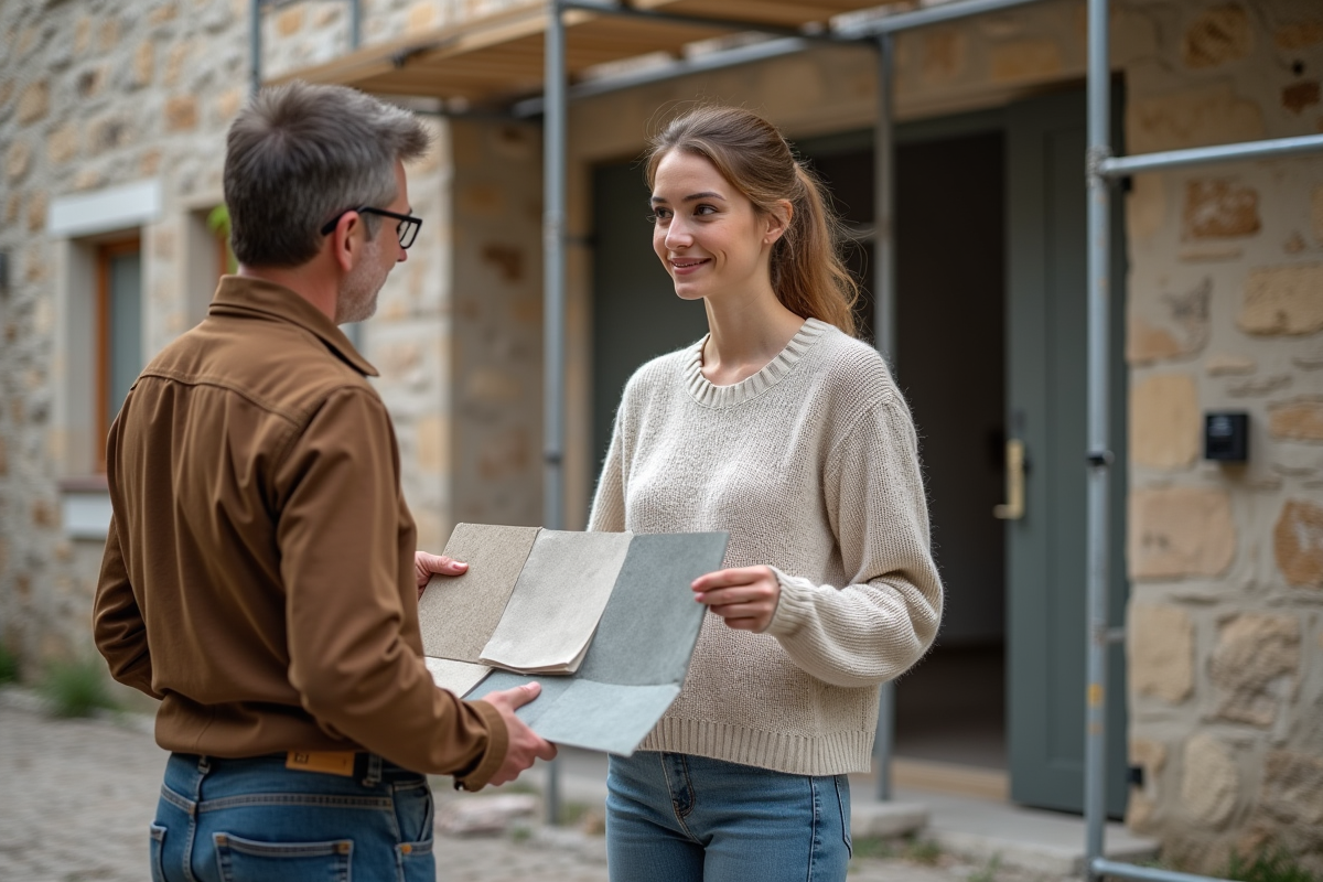 Femme discutant options de render avec un professionnel
