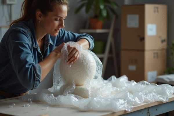 Emballer sculptures fragiles : méthode expert pour protection optimale