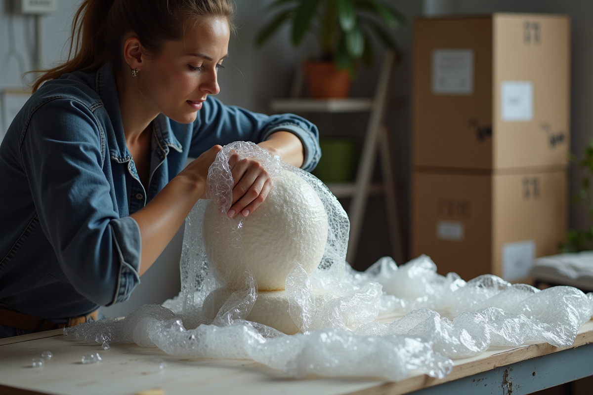 Emballer sculptures fragiles : méthode expert pour protection optimale