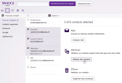 Comment envoyer un mail à une liste de contact ?